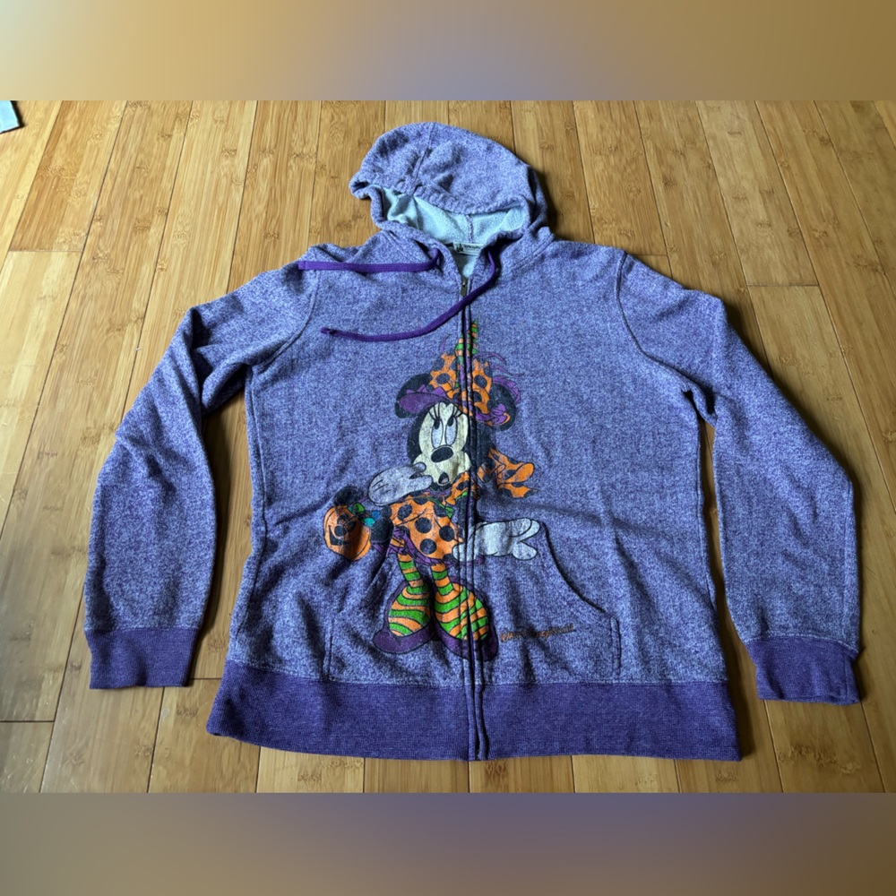 Halloween. Disney parks zip up sweater. Minnie Halloween. Sz L